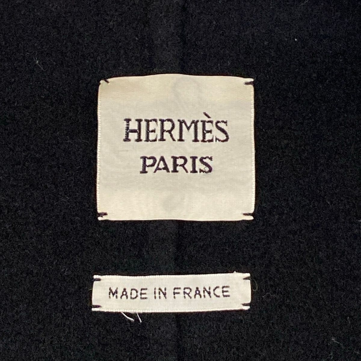 Hermes Coat 34 S Black Long Sleeve Zip Up Autumn Winter Cashmere — view 3