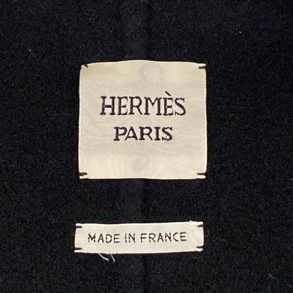 Hermes Coat 34 S Black Long Sleeve Zip Up Autumn Winter Cashmere — view 3