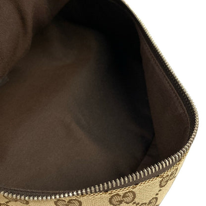 Gucci Waist Pouch GG Pattern Dark Brown Beige Leather — view 7