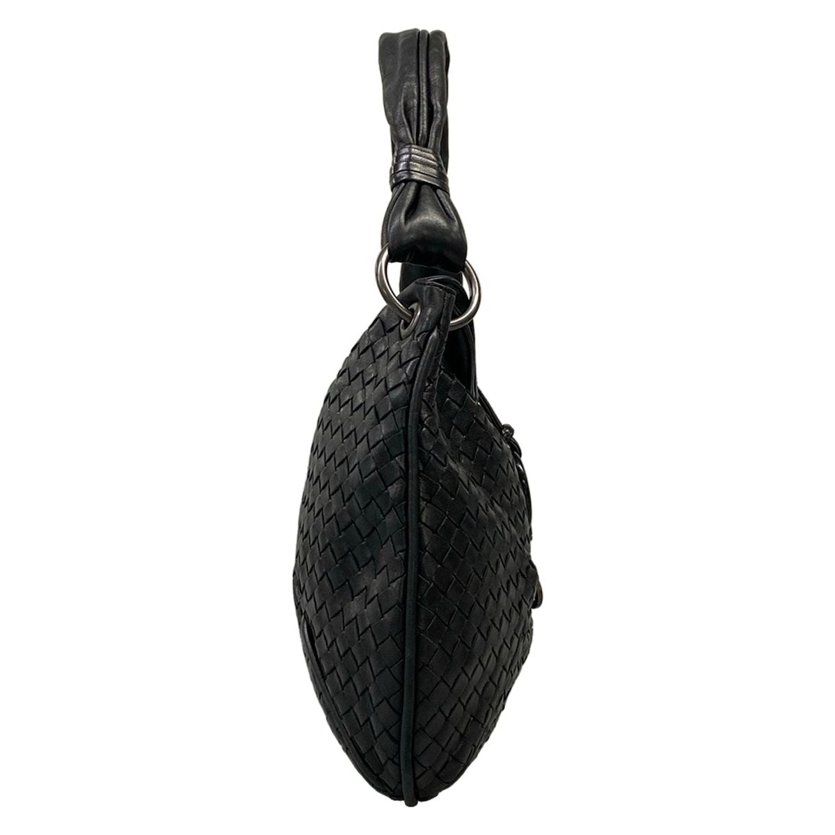 Bottega Veneta Shoulder Bag Intrecciato Black Leather — view 2