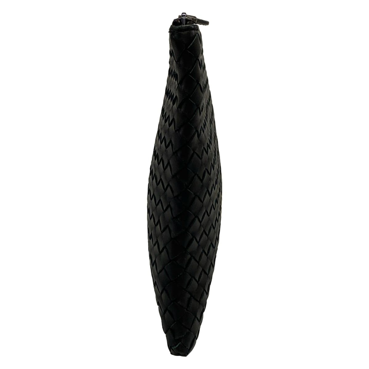Bottega Veneta Clutch Intrecciato Black Leather — view 2