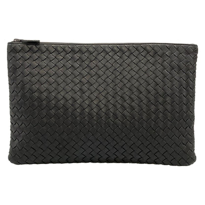 Bottega Veneta Clutch Intrecciato Black Leather