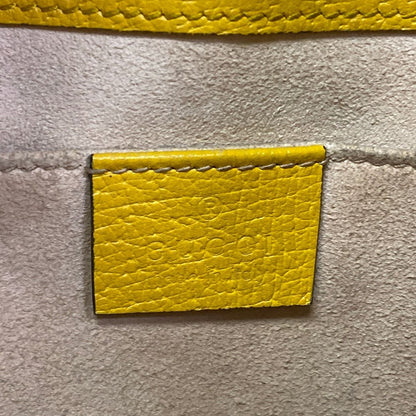 Gucci Handbag GG Supreme Ophidia Flora Small Bucket Yellow Dark Brown Multi — view 9