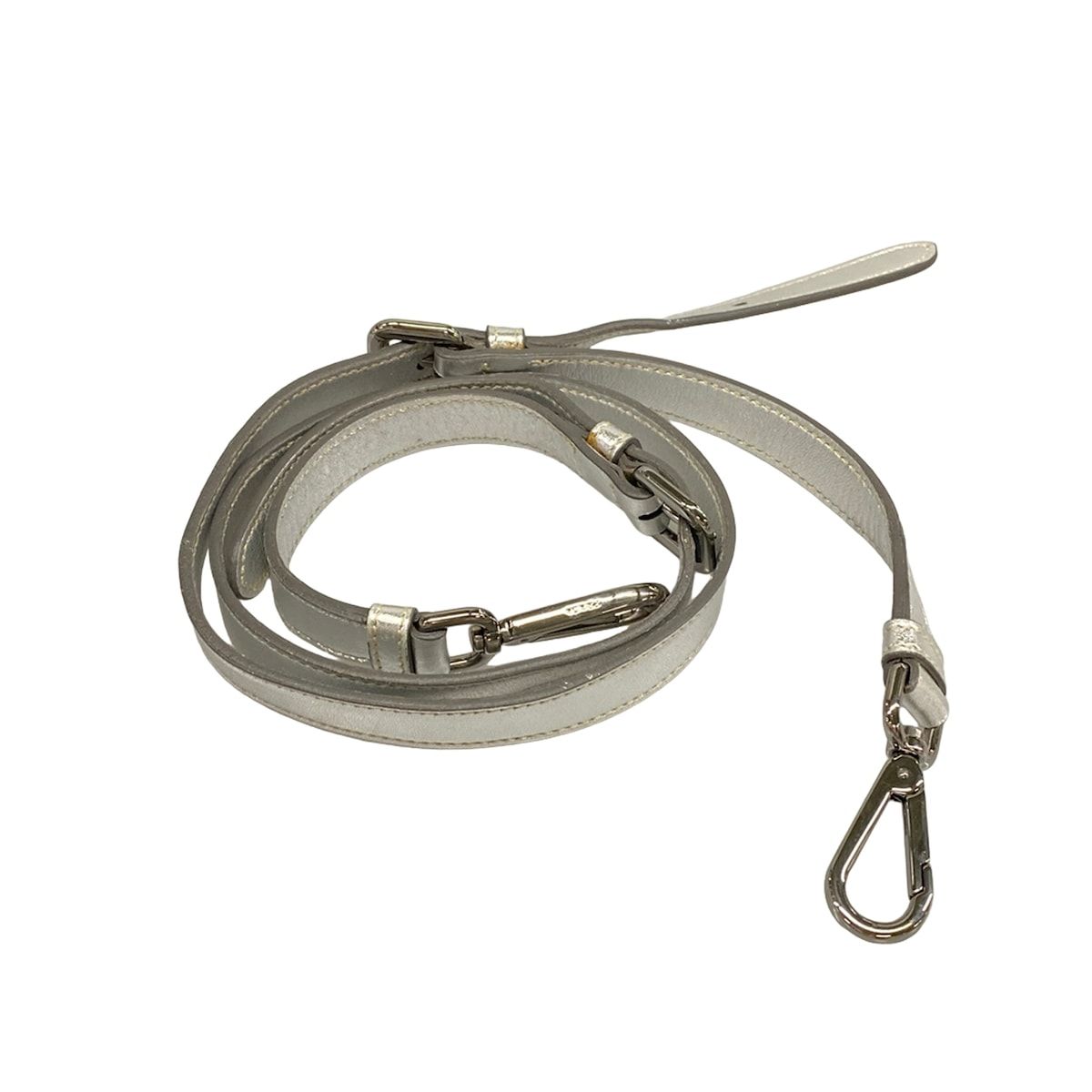 Prada Handbag Gather Bag Silver Leather — view 8