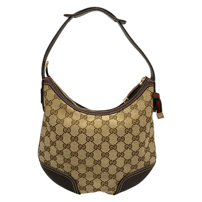 Gucci Shoulder Bag GG Pattern Prince Dark Brown Beige Multi Leather — view 3