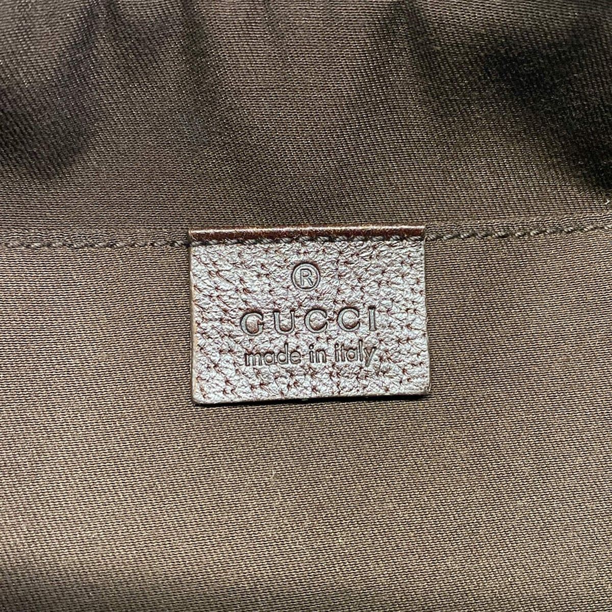 Gucci Shoulder Bag GG Pattern Prince Dark Brown Beige Multi Leather — view 9