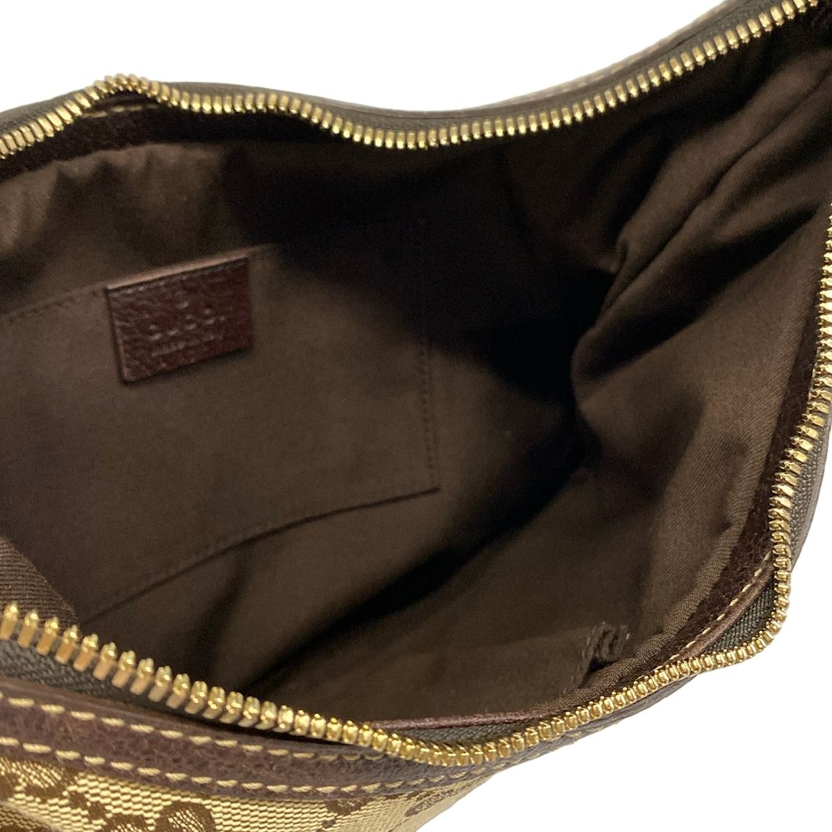 Gucci Shoulder Bag GG Pattern Prince Dark Brown Beige Multi Leather — view 7