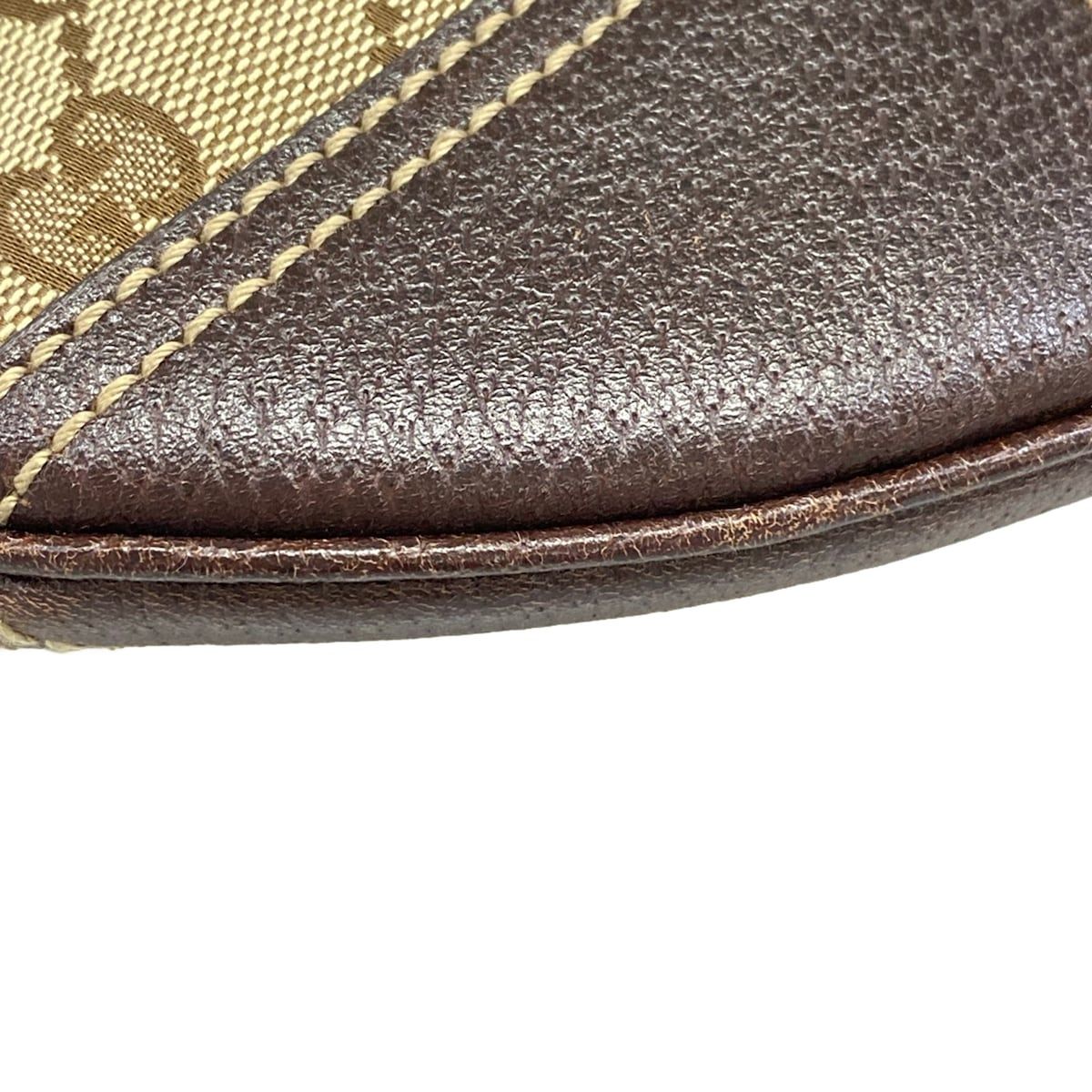 Gucci Shoulder Bag GG Pattern Prince Dark Brown Beige Multi Leather — view 6