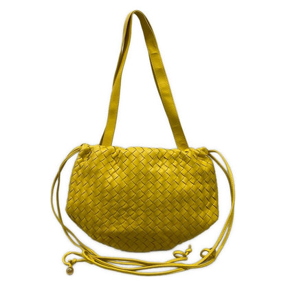 Bottega Veneta Shoulder Bag Small the Valve Intrecciato Yellow Drawstring