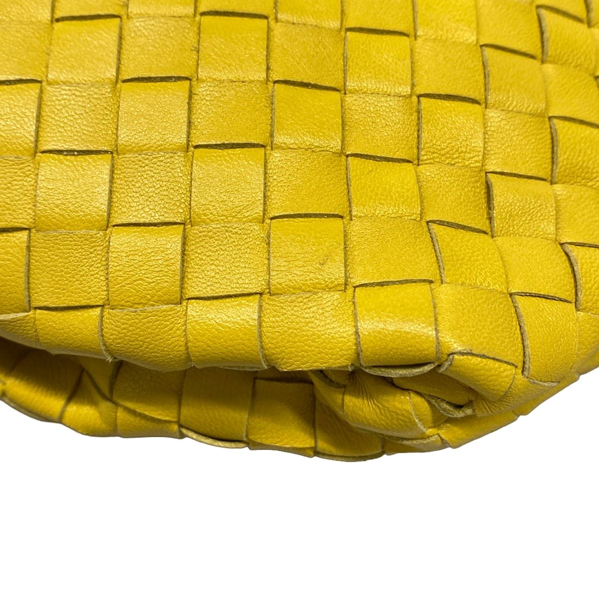 Bottega Veneta Shoulder Bag Small the Valve Intrecciato Yellow Drawstring — view 6