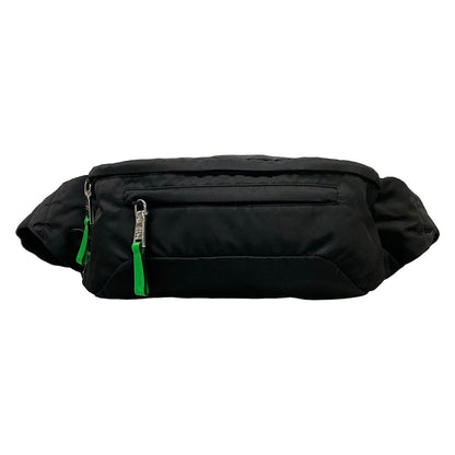 Prada Waist Pouch Black Green