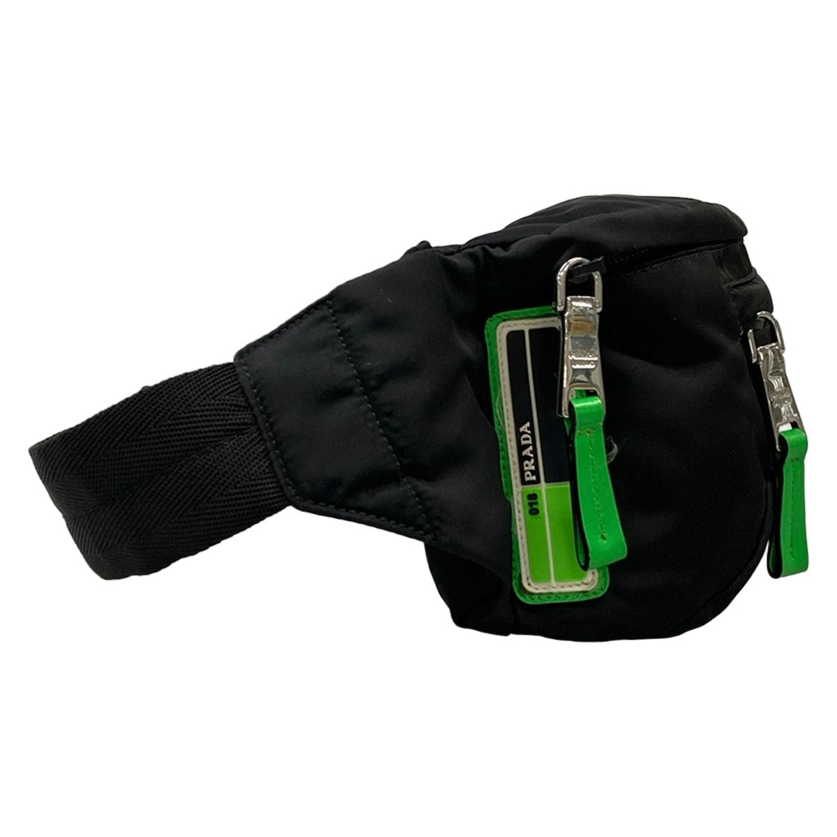 Prada Waist Pouch Black Green — view 2