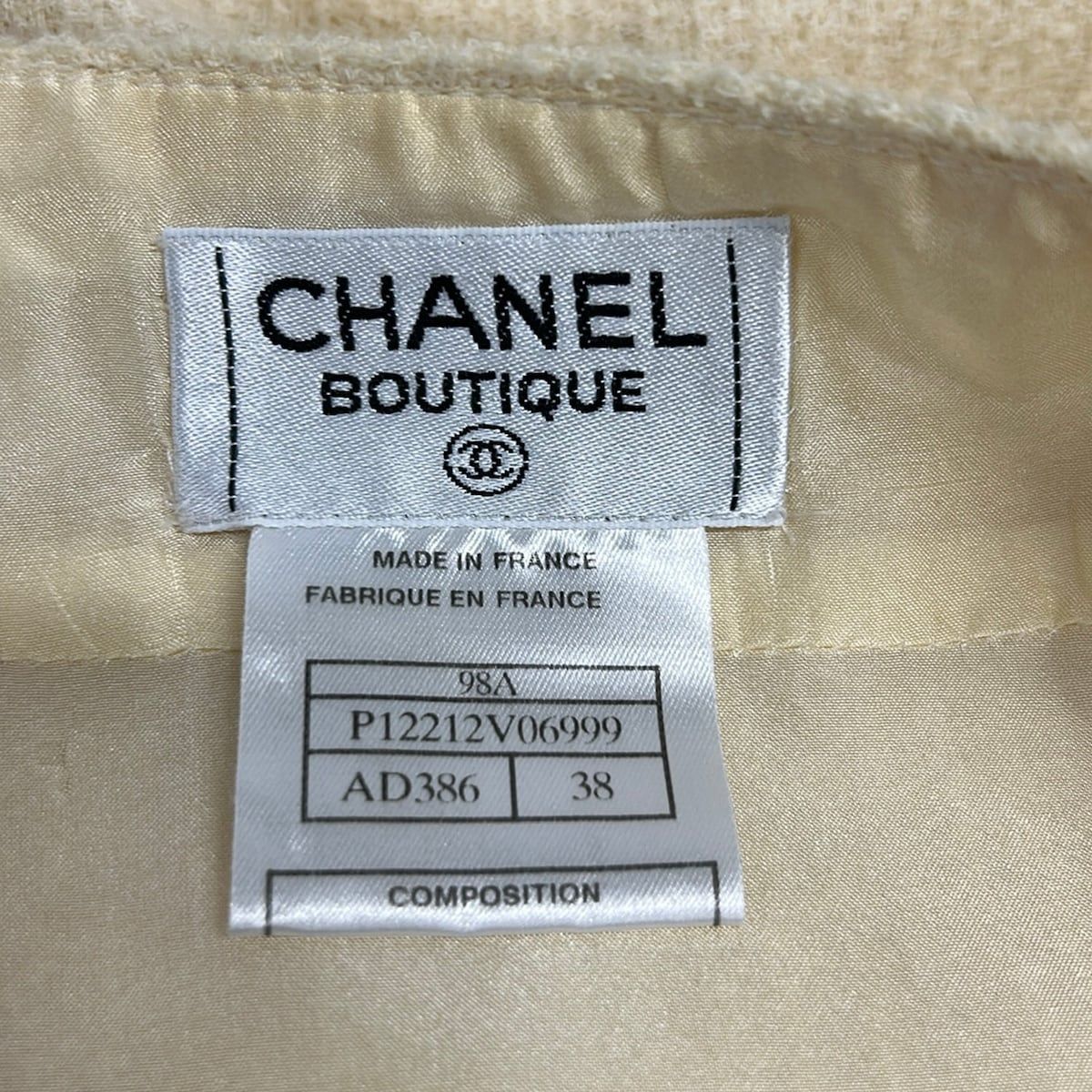 Chanel Skirt 38 M Ivory Knee Length — view 3