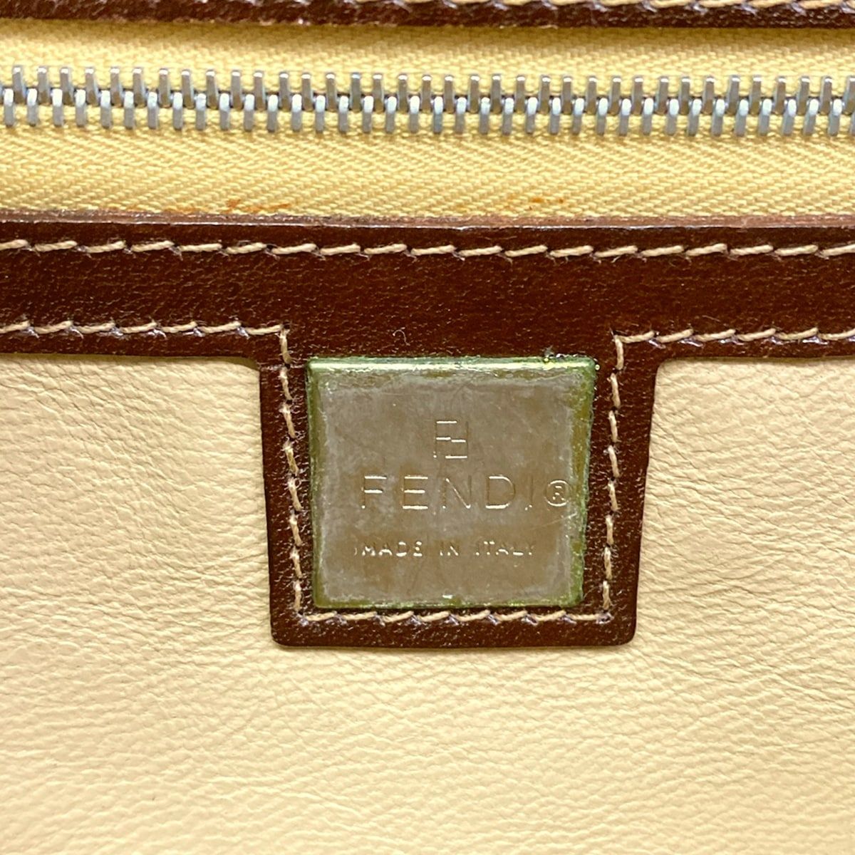 Fendi Handbag Dark Brown Light Leather — view 9