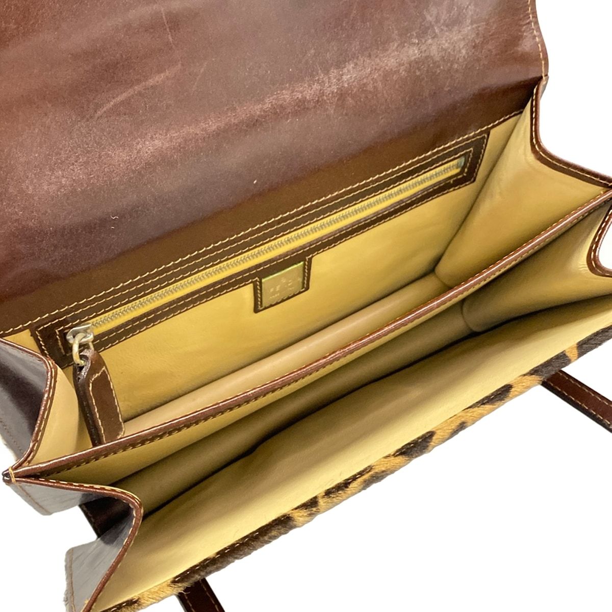 Fendi Handbag Dark Brown Light Leather — view 7