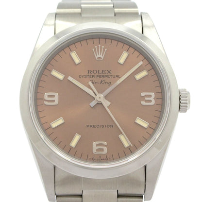 Rolex Watch Air King SS Pink