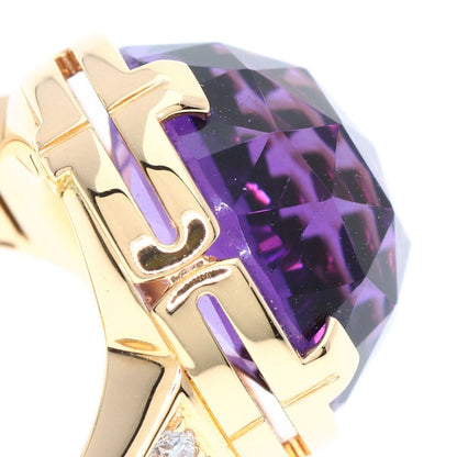 Bvlgari Parentesi Cocktail Amethyst Diamond Ring 18k Pink Gold — view 8
