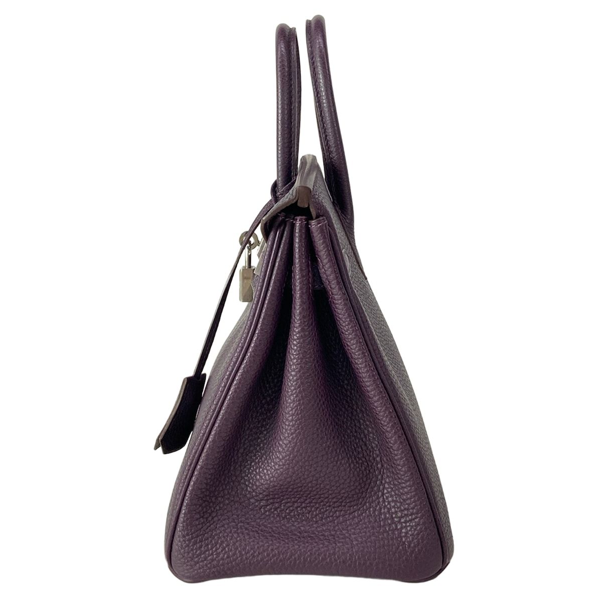 Hermes Handbag Birkin 25 Leysin Silver — view 4