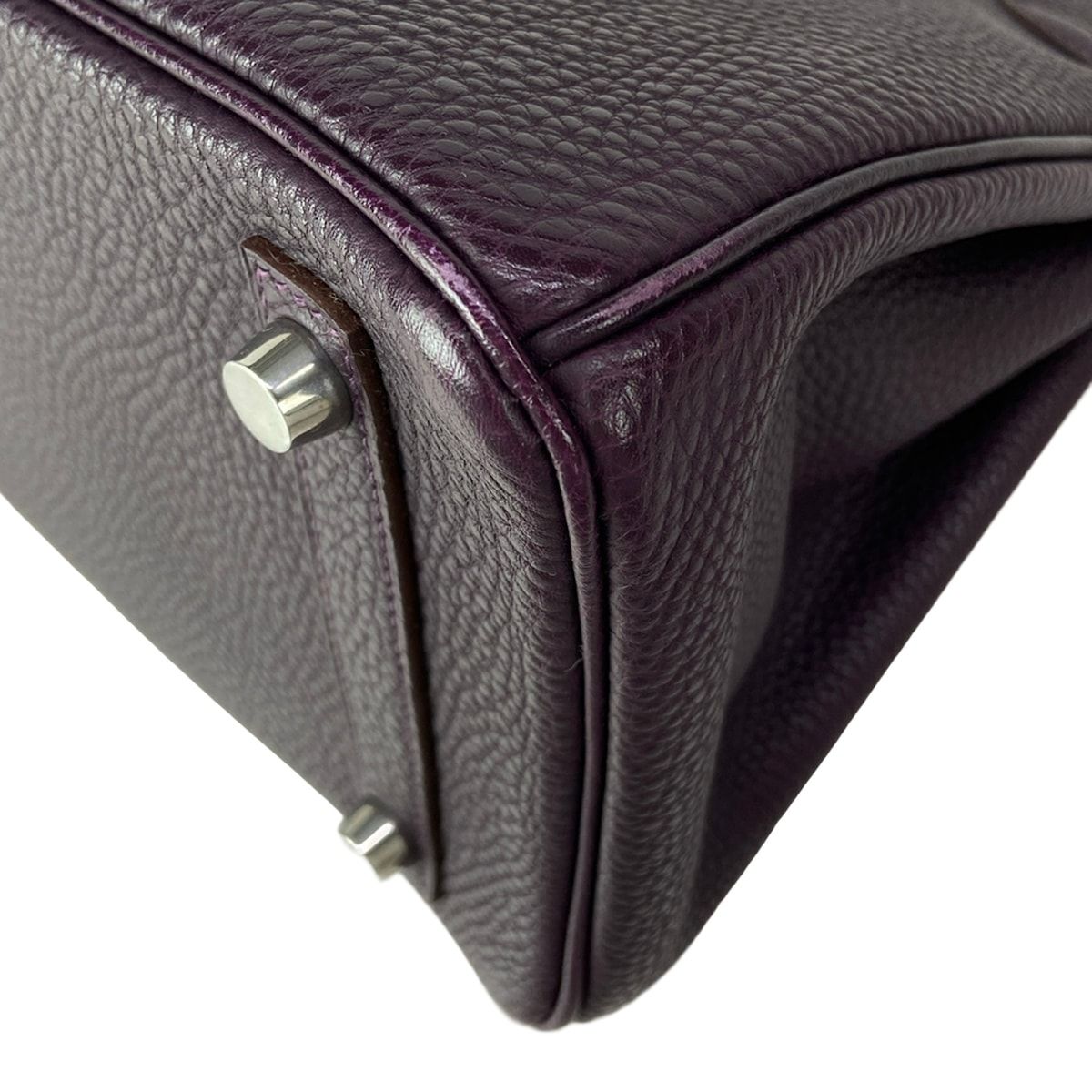 Hermes Handbag Birkin 25 Leysin Silver — view 8