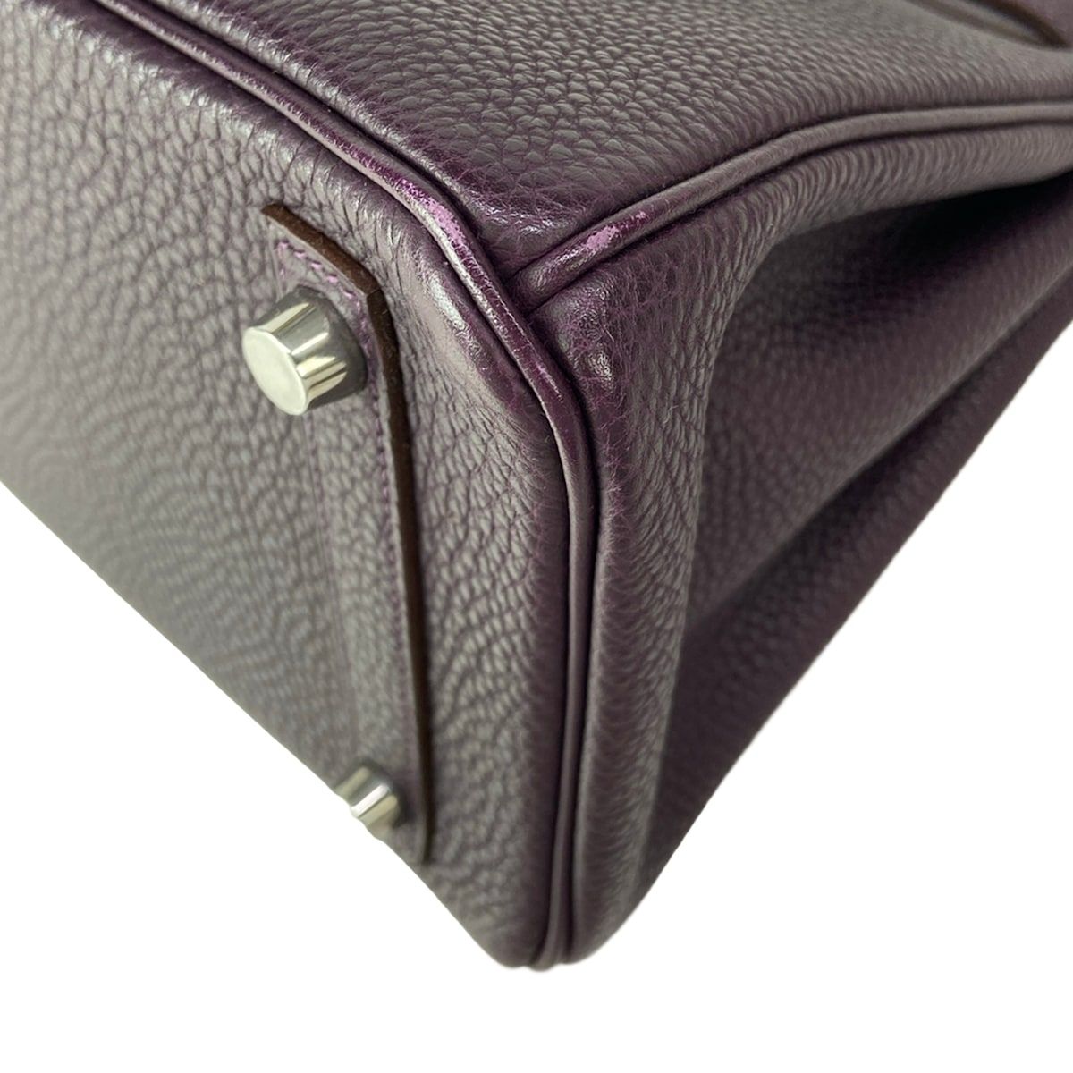 Hermes Handbag Birkin 25 Leysin Silver — view 6