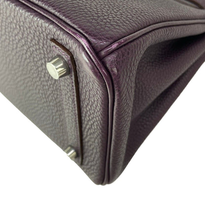 Hermes Handbag Birkin 25 Leysin Silver — view 6