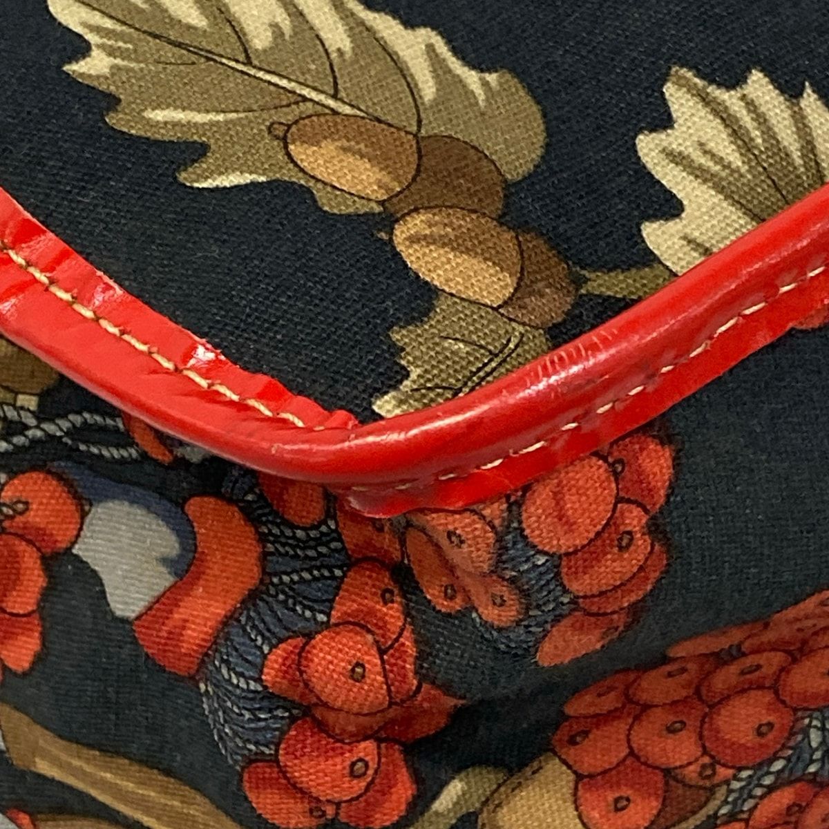 Loewe Handbag Red Navy Multi Leather — view 6