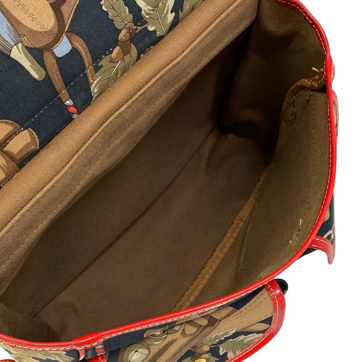 Loewe Handbag Red Navy Multi Leather — view 7