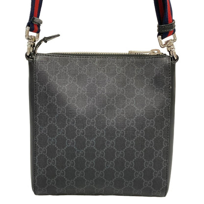 Gucci Shoulder Bag Night Courier GG Supreme Black Red Multi Leather — view 3