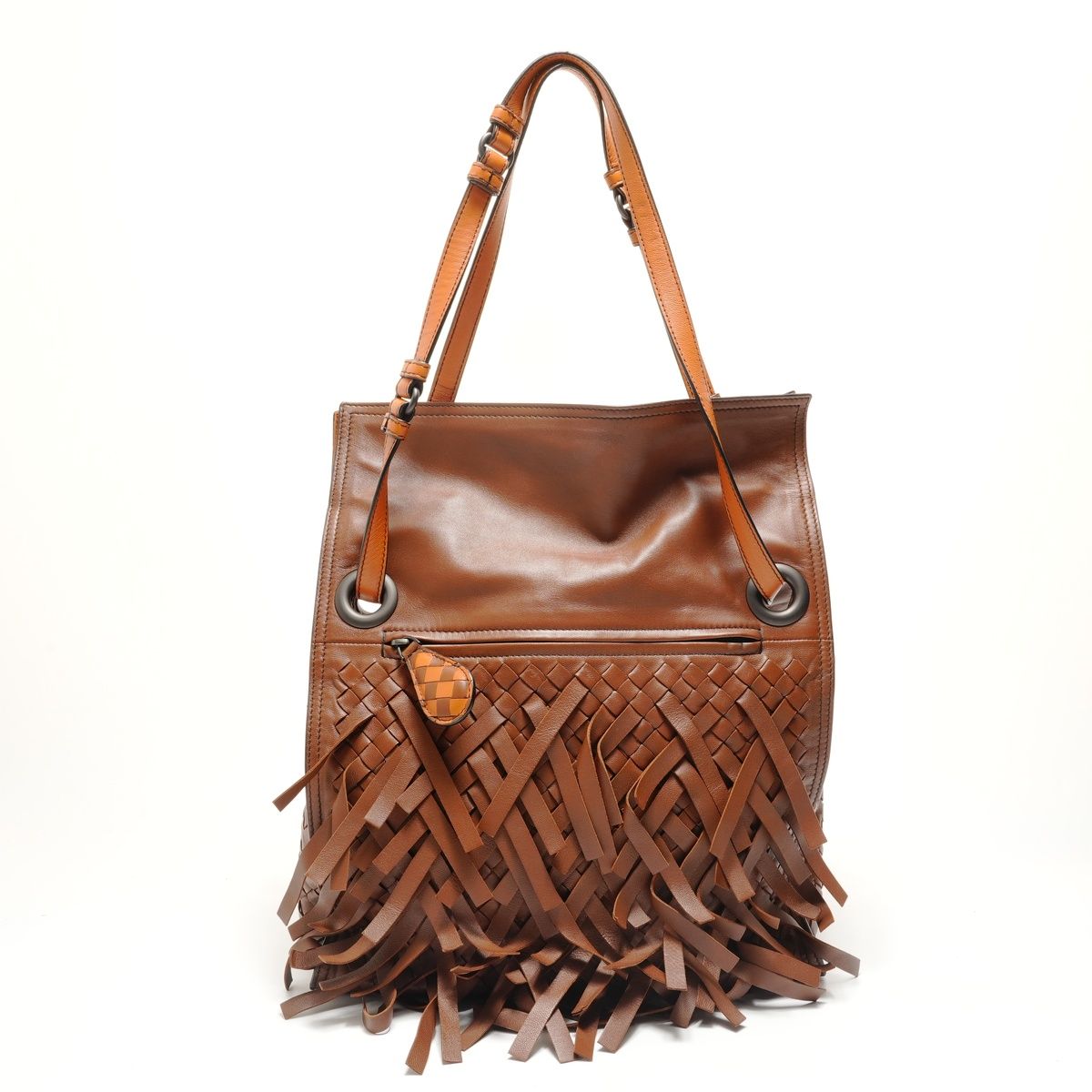 Bottega Veneta Shoulder Bag Intrecciato Fringe — view 2