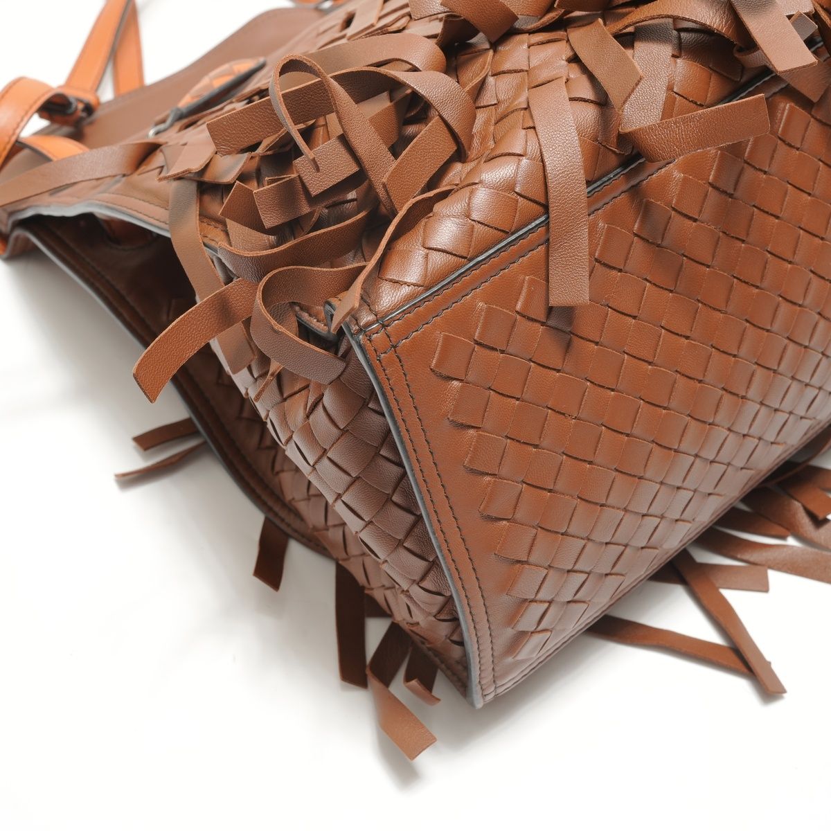 Bottega Veneta Shoulder Bag Intrecciato Fringe — view 5