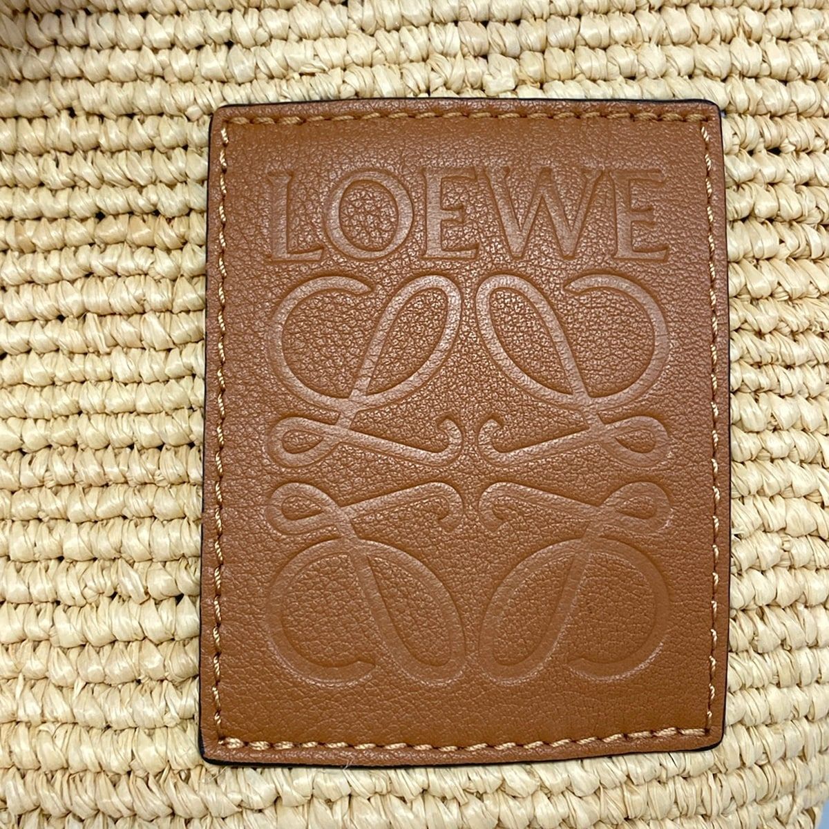 Loewe Tote Slit Mini Beige Brown Basket Leather — view 8