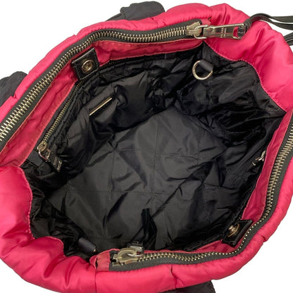 Prada Tote Tessuto Bomber Pink Black — view 7