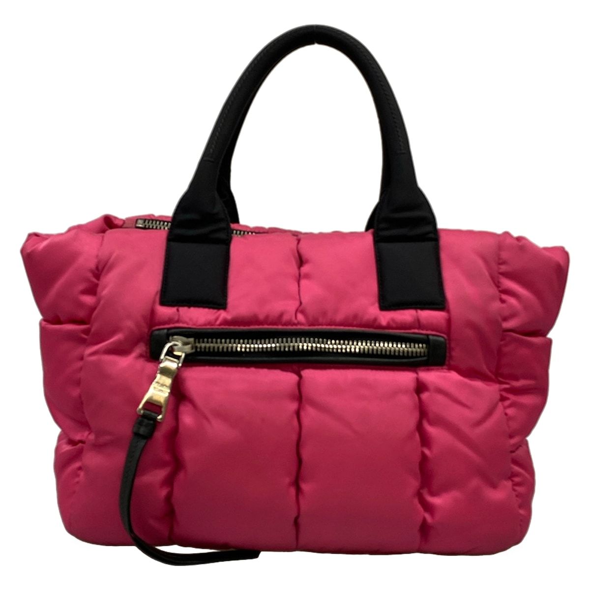 Prada Tote Tessuto Bomber Pink Black — view 3