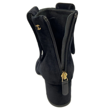 Chanel Short Boots 35 C Black Gold — view 5