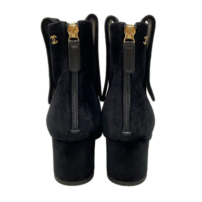 Chanel Short Boots 35 C Black Gold — view 3