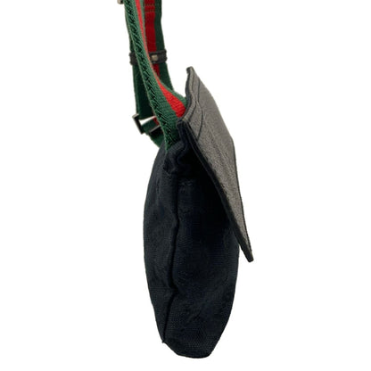 Gucci Shoulder Bag GG Pattern Sherry Black Red Green Leather — view 2