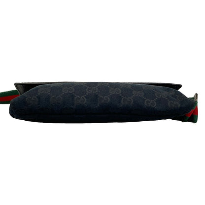 Gucci Shoulder Bag GG Pattern Sherry Black Red Green Leather — view 5