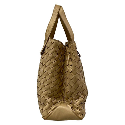Bottega Veneta Tote Intrecciato Beige Leather — view 4
