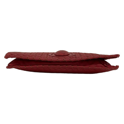 Bottega Veneta Clutch Intrecciato Red Leather — view 5