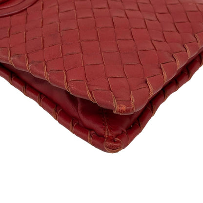 Bottega Veneta Clutch Intrecciato Red Leather — view 6