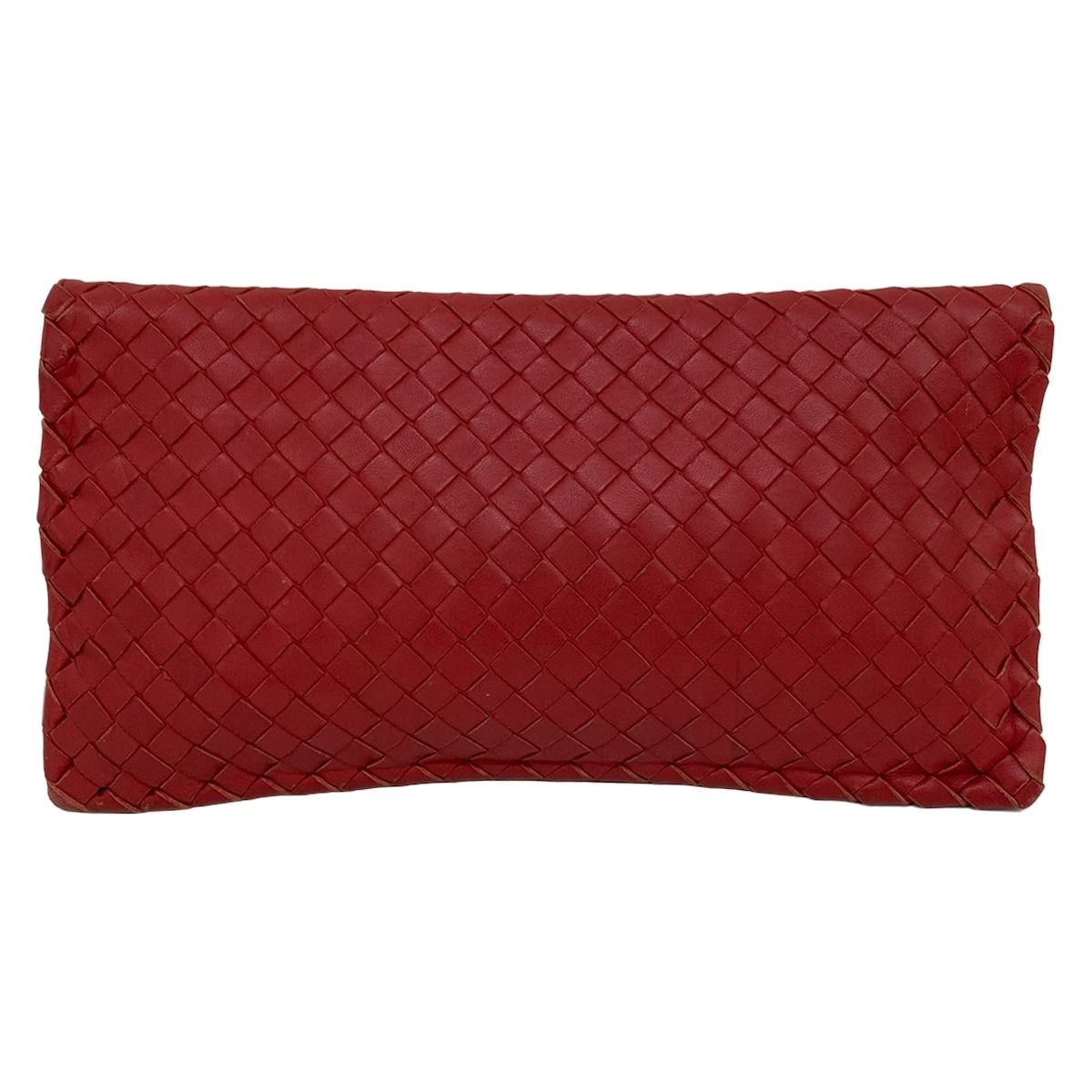 Bottega Veneta Clutch Intrecciato Red Leather — view 3