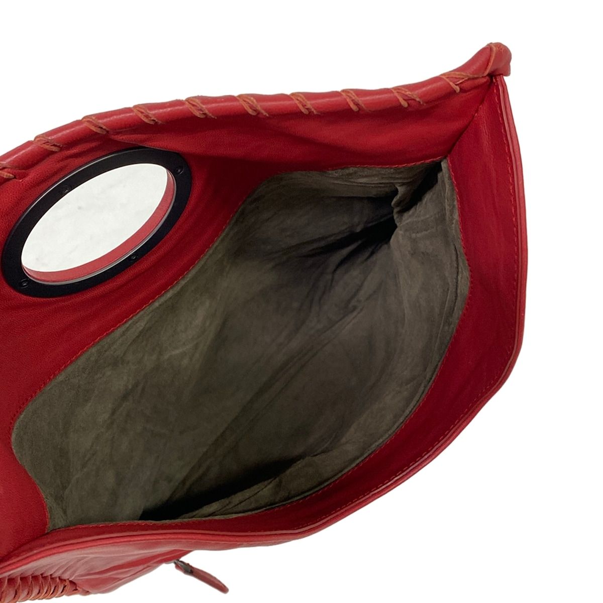 Bottega Veneta Clutch Intrecciato Red Leather — view 7