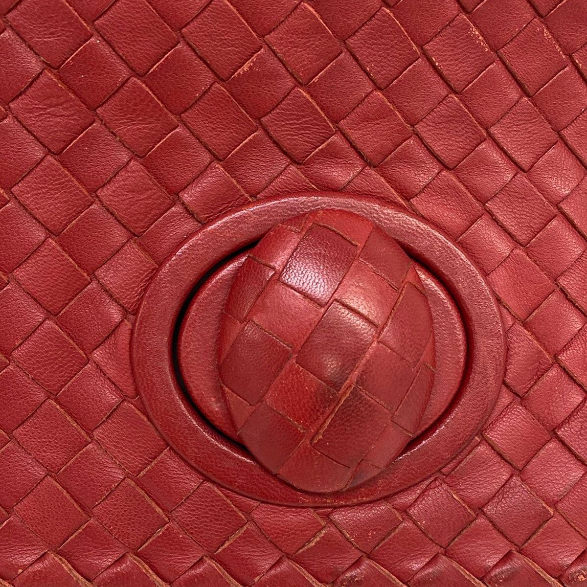 Bottega Veneta Clutch Intrecciato Red Leather — view 9