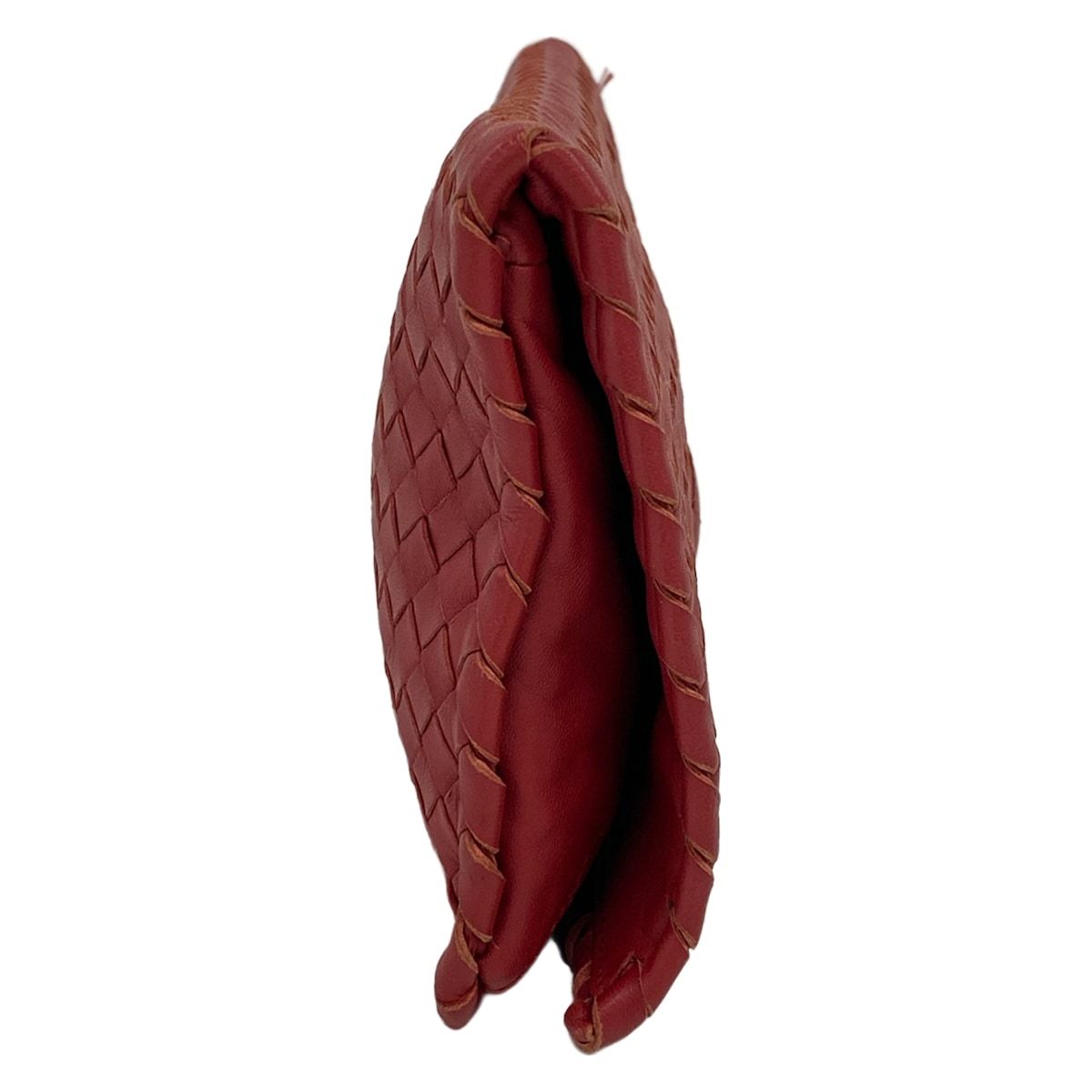 Bottega Veneta Clutch Intrecciato Red Leather — view 2
