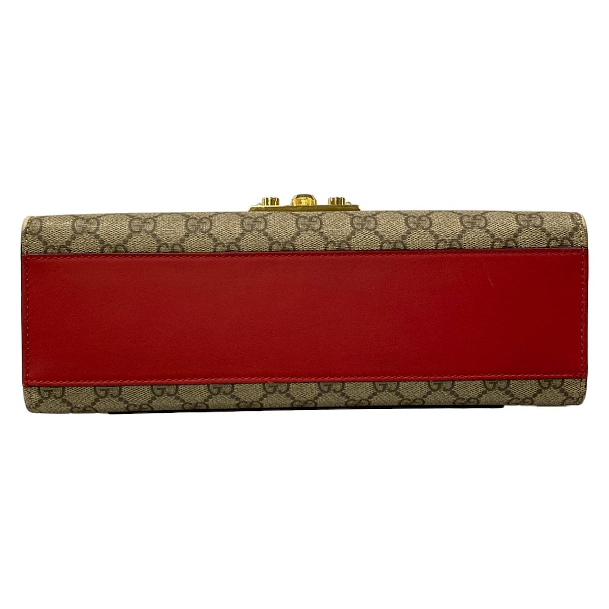 Gucci Shoulder Bag Padlock GG Supreme Red Beige Multi Leather — view 5