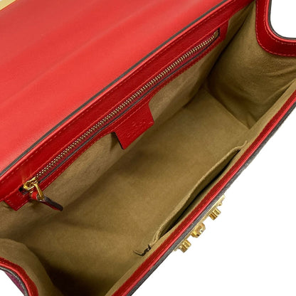 Gucci Shoulder Bag Padlock GG Supreme Red Beige Multi Leather — view 7