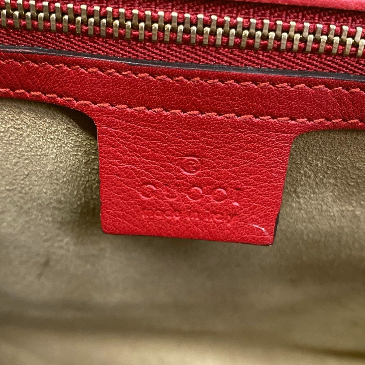 Gucci Shoulder Bag Padlock GG Supreme Red Beige Multi Leather — view 8