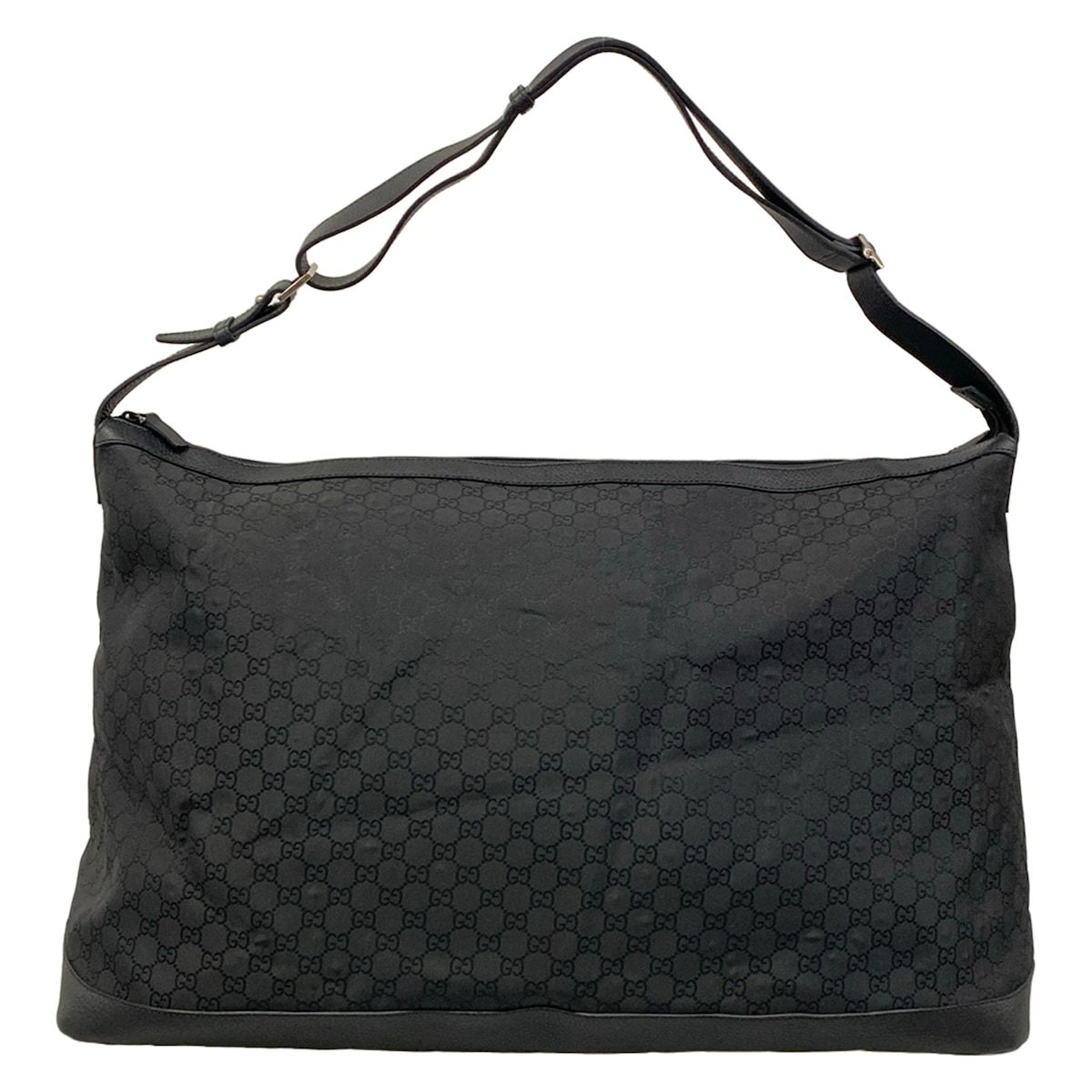 Gucci Boston Bag GG Pattern Black Leather