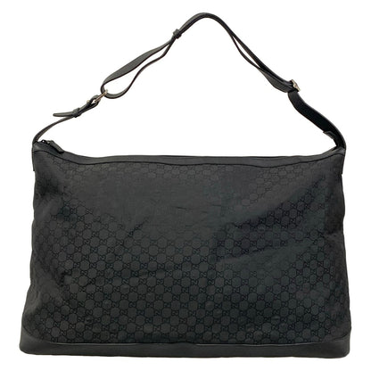 Gucci Boston Bag GG Pattern Black Leather