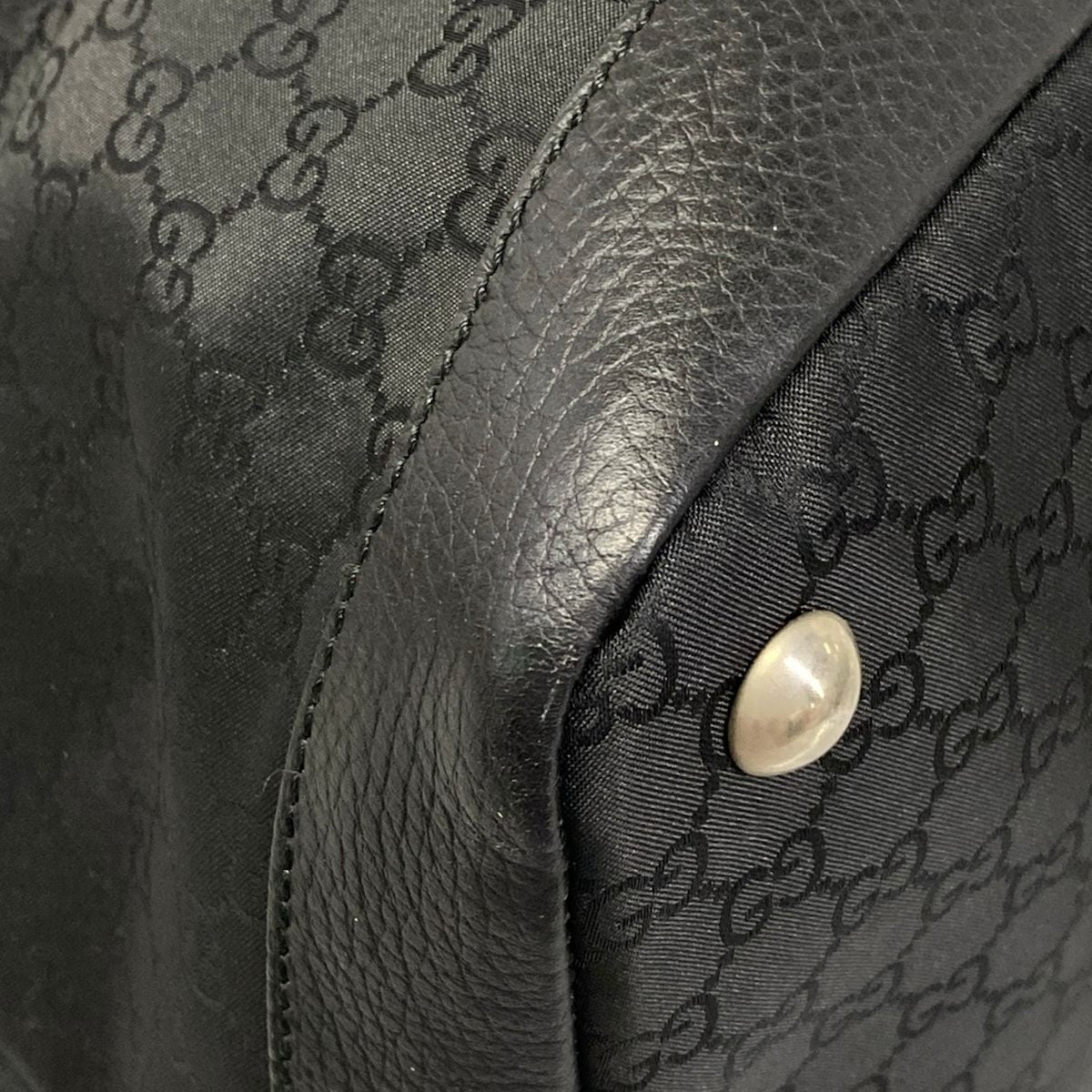 Gucci Boston Bag GG Pattern Black Leather — view 6